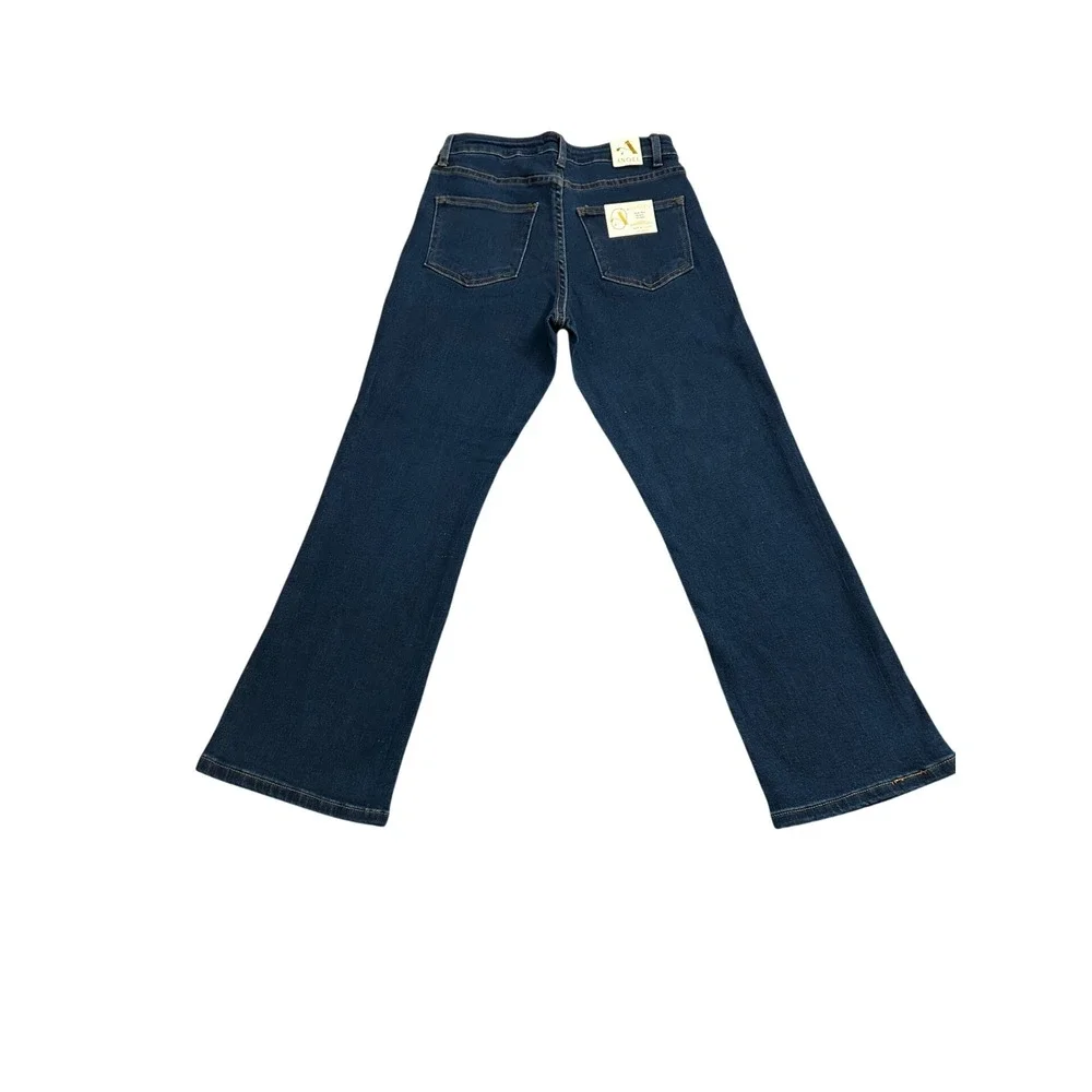 Angel High Rise Stretchy Straight Jeans Womens Size 7 Dark Blue New NWT Rayon - Picture 3 of 11
